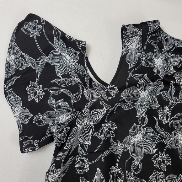 Julia Jordan Cold Sholder Flower Print Dress Sz 24W - Picture 4 of 14